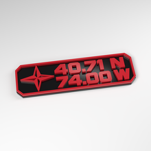 Personalized Coordinates 3D Acrylic Badge_3