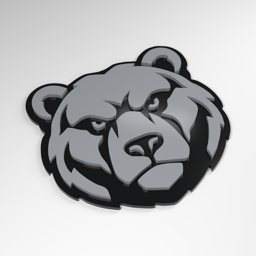 Grizzly Bear 3D Acrylic Car Badge