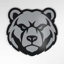 Grizzly Bear 3D Acrylic Car Badge_4