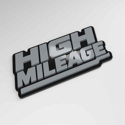 High Mileage 3D Acrylic Car Badge_1