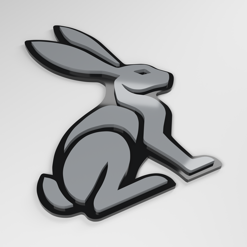 Hare 3D Acrylic Car Badge_1