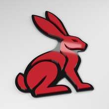 Hare 3D Acrylic Car Badge_3