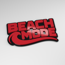 Beach Mode 3D Acrylic Car Badge_3