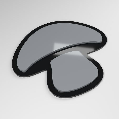 Mushroom 3D Acrylic Car Badge_1