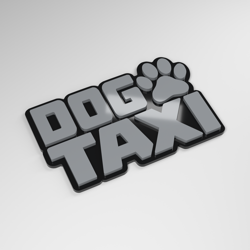Dog Taxi 3D Acrylic Car Badge