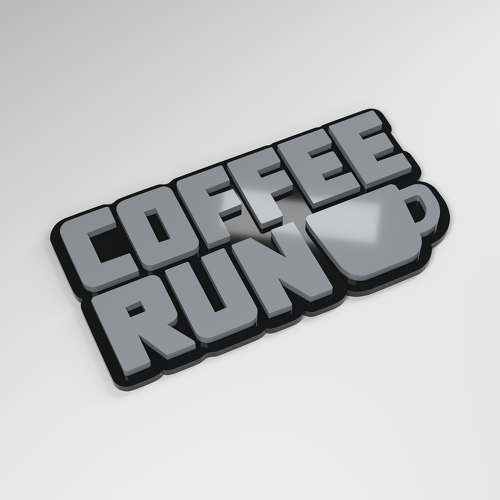 Coffee Run 3D Acrylic Car Badge_1
