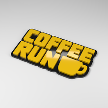 Coffee Run 3D Acrylic Car Badge_2