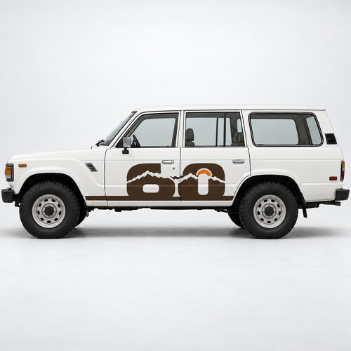 Number Ridge Side Vinyl Decal Sticker for Toyota Land Cruiser FJ60 1981–1987_1