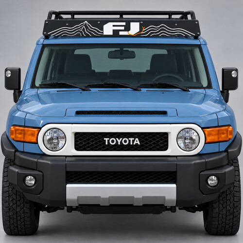 Contour Horizon Roof Rack Wind Deflector Vinyl Decal Sticker for Toyota FJ Cruiser 2014