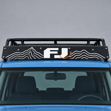 Contour Horizon Roof Rack Wind Deflector Vinyl Decal Sticker for Toyota FJ Cruiser 2014_2