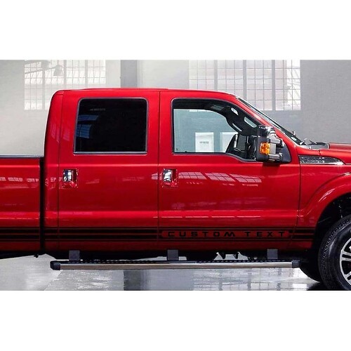 Custom Lettering Side Stripe Vinyl Decal Kit for Musclecar F-250 Super Duty