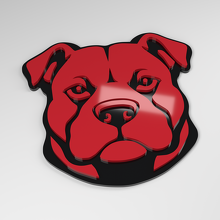 Pit Bull 3D Acrylic Car Badge_3