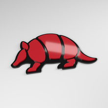 Armadillo 3D Acrylic Car Badge_3