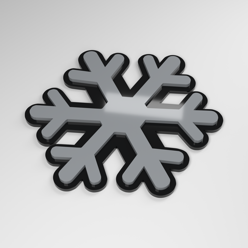 Snowflake 3D Acrylic Car Badge_1