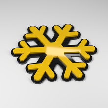 Snowflake 3D Acrylic Car Badge_2