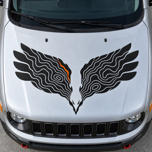 Hawk Ravine Trailhawk Hood Vinyl Decal Sticker for Jeep Renegade Trailhawk BU 2015–2018_1
