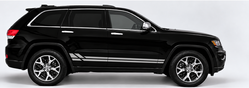 Stripes with Stepped Rear Accents Side Door Vinyl Decal Sticker for Jeep Grand Cherokee