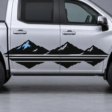 Summit Reflection Mountain Stripes Side Vinyl Decal Sticker for Chevrolet Silverado 1500 LT Crew Cab T1XX 2022–2026_2