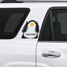 Forest Badge Frame Pillar Vinyl Decal Sticker for Toyota 4Runner Limited N280 2014–2024_2