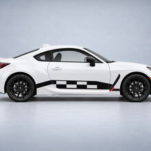 Checkered Chicane Stripes Side Door Vinyl Decal Sticker for Toyota GR86 Premium ZN8 2022–2027_2
