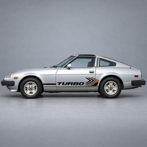 Turbo Chevron Stripes Side Door Vinyl Decal Sticker for Datsun 280ZX Turbo S130 Two-Seat T-Top Coupe 1982