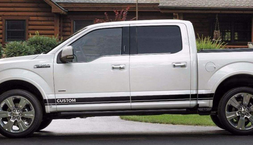 CUSTOM Lettering Lower Side Stripes Vinyl Decal Kit for Musclecar truck 2016
