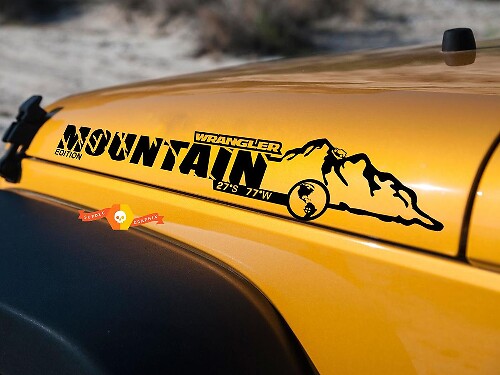 Mountain Edition Hood Vinyl Decals Kit for Jeep Wrangler JK JKU