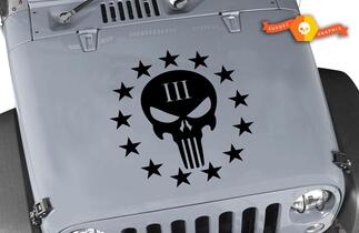 Jeep Wrangler Punisher III Vinyl Hood Decal 20