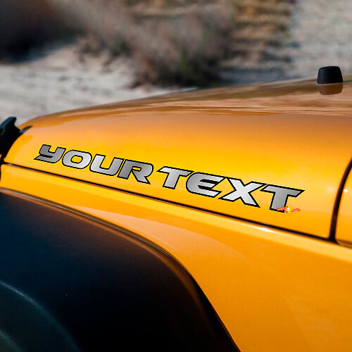 Chrome Lettering Bonnet Vinyl Decal for Jeep Wrangler