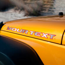 Chrome Lettering Hood Vinyl Decal for Jeep Wrangler_3