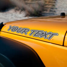 Lettering with Outline Hood Vinyl Decal for Jeep Wrangler _2