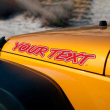 Lettering with Outline Hood Vinyl Decal for Jeep Wrangler _3