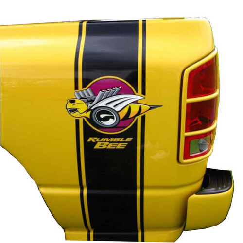Rumble Bee Driver Side Truck Decal Stickers for Dodge Ram + Bonus Bees