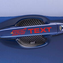 STI-Style Door Handle Custom Text Vinyl Decal Set for Subaru_3