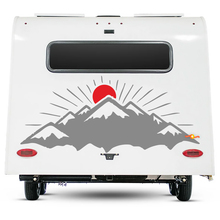 Camper Decal Mountains and Sun RV Trailer Camper Van Car vinyl Decals sticker
 2