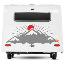 Camper Decal Mountains and Sun RV Trailer Camper Van Car vinyl Decals sticker
 2