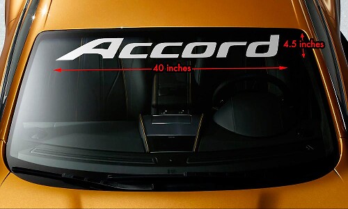 Accord Logo Windshield Vinyl Decal Sticker for Honda Accord