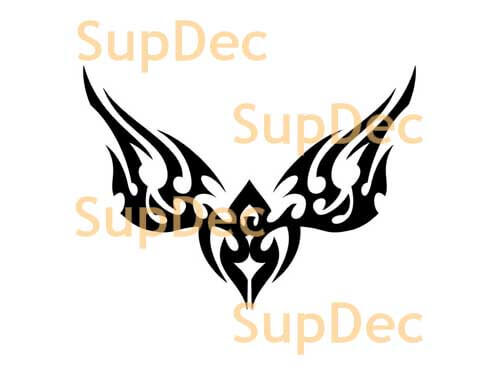 Tribal Flame Wings Vinyl Decal For Cars 