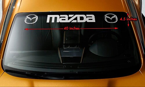 MAZDA STYLE #3 Windshield Banner Vinyl Long Last Premium Decal Sticker 40