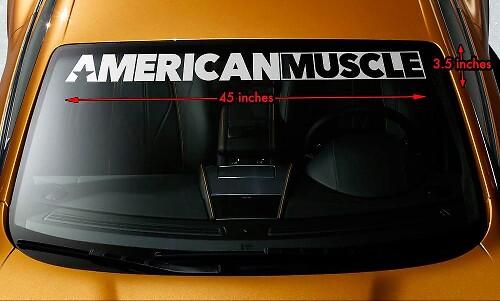 American Muscle Windshield Banner Vinyl Decal