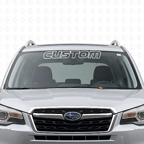 Custom Outline Windshield Banner Vinyl Decal for Suba Forester