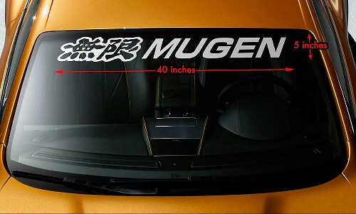 Mugen Style Windshield Banner Vinyl Decal for Honda 