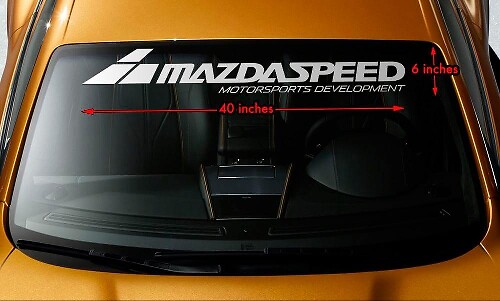 Mazdaspeed Motorsports Development Windshield Banner Decal for Mazda