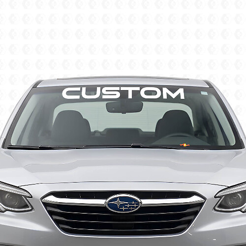 Custom Lettering Windshield Banner Vinyl Decal for Suba Legacy