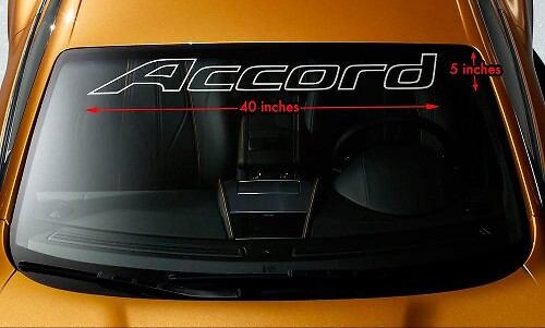 Accord Outline Windshield Banner Vinyl Decal for Honda Accord 