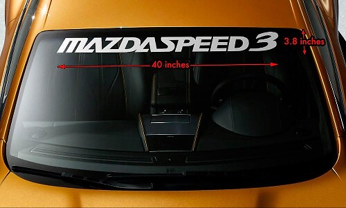 Mazdaspeed 3 Windshield Banner Vinyl Decal for Mazda 