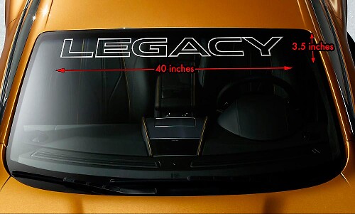 Legacy Outline Windshield Banner Vinyl Decal for Subaru Legacy