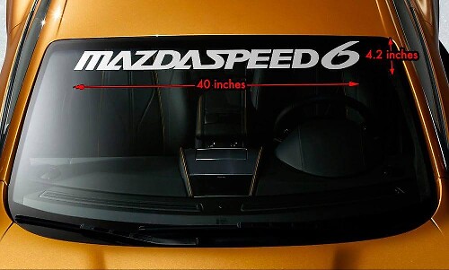 Mazdaspeed6 Windshield Banner Vinyl Decal for Mazda Cars