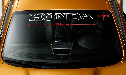 Honda Outline Windshield Banner Vinyl Decal for Honda Cars