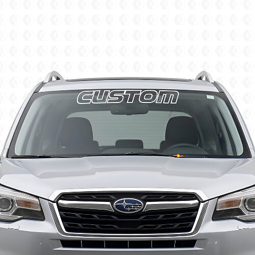 Custom Outline Windshield Lettering Vinyl Decal for Suba Forester